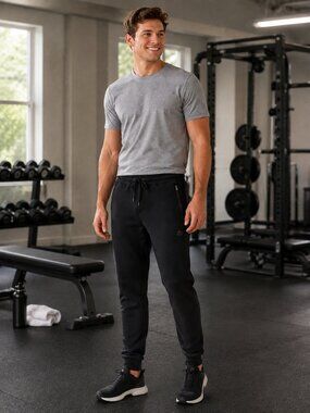Men's Reebok Sweatpants In Black Size Small